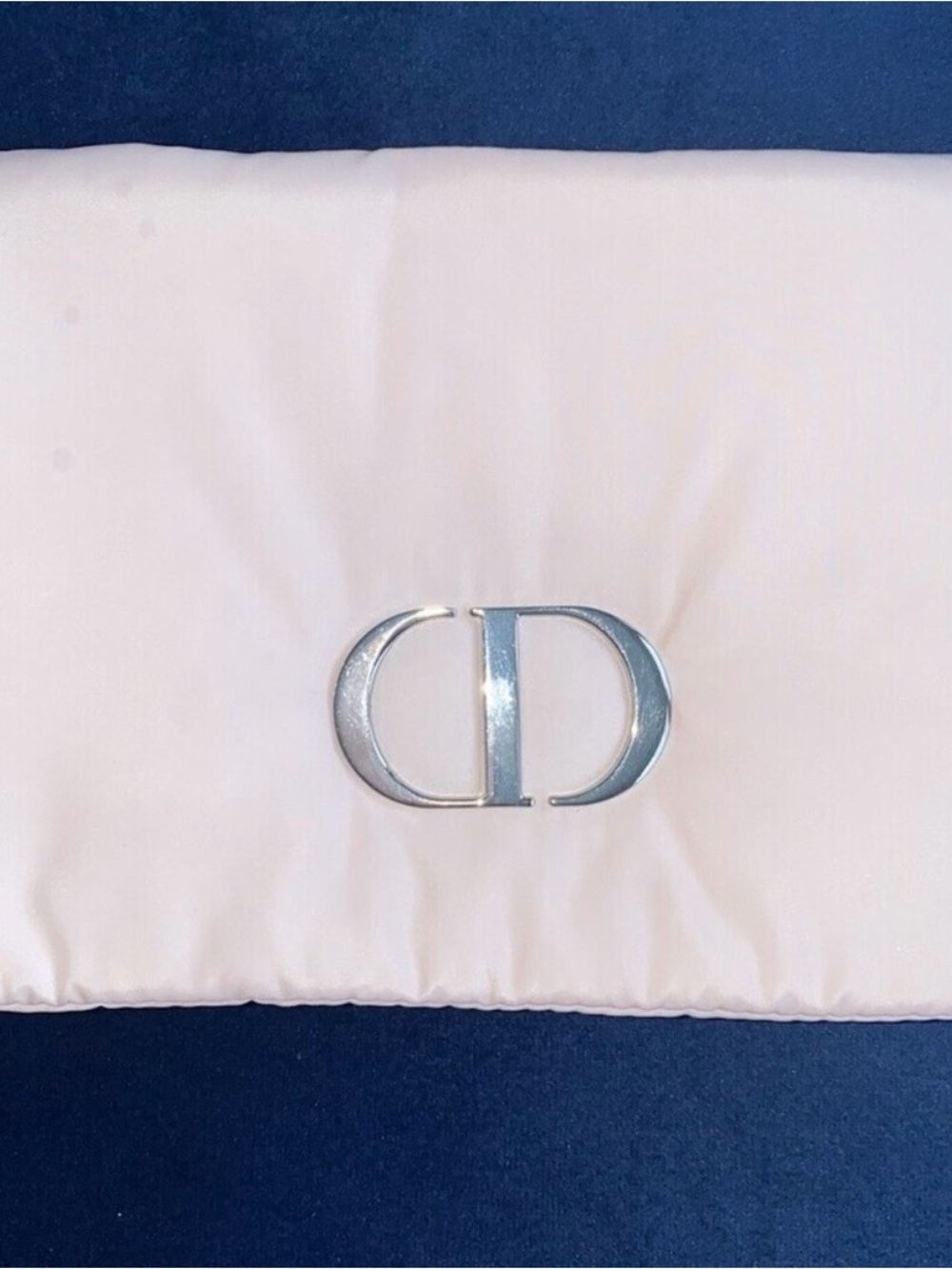 Dior Pale Pink Pouch with Silver CD Logo this a GWP pouch no box new
